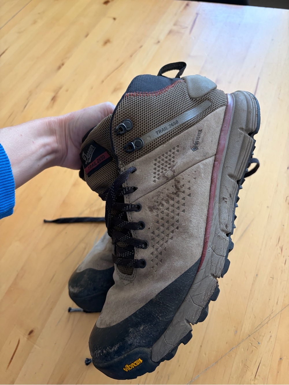 Danner Men's Trail 2650 Hiking Boots in Gray and Black - Picture 5 of 7